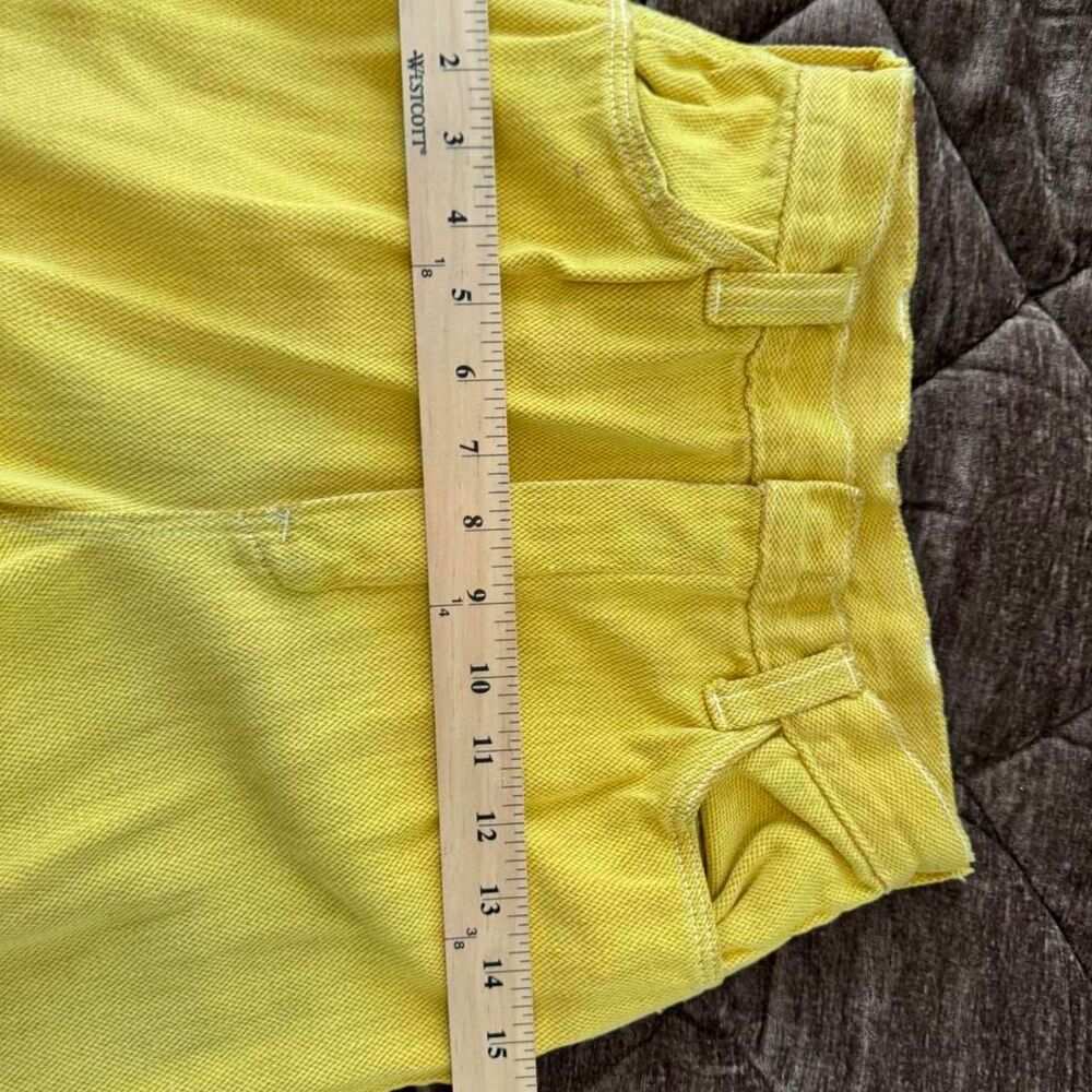 Vintage 1970s Mustard Yellow High Waisted Pants Talon Zipper XS 24 Waist